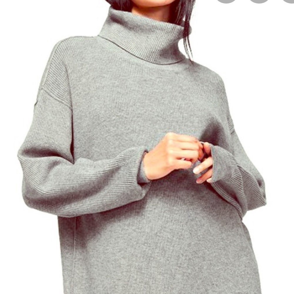 Free People roll neck sweater tunic brand new